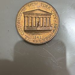 US CUSTOMS SERVICE TREASURY COIN TOKEN NEW YORK 1842