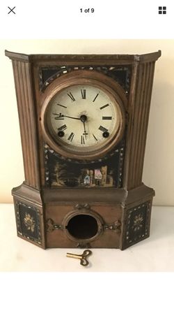 Antique American Clock Company Mantle Gong Clock