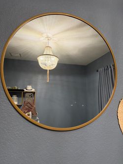 Gold circle mirror 28inches