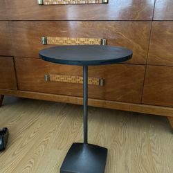 Crate and Barrel Prost Small Metal Round Drink Table