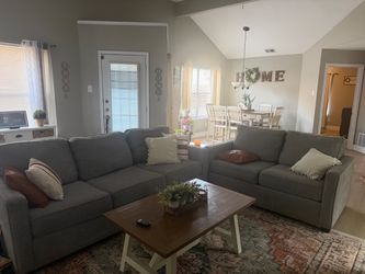 Gray Fabric Sofa Set
