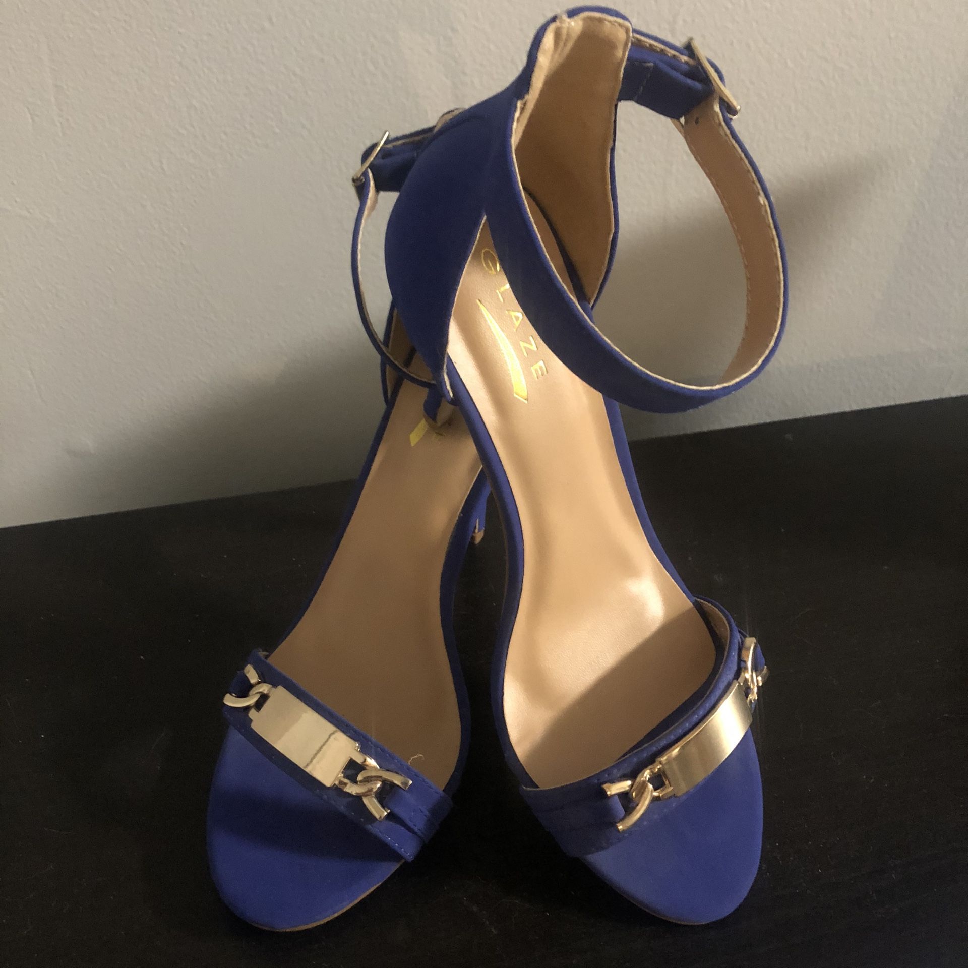 Royal Blue Heels, Size 8