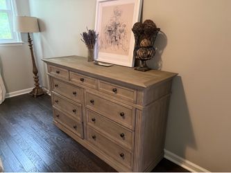 Pottery Barn Livingston Dresser, Gray Wash