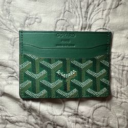 Green Goyard Cardholder Wallet