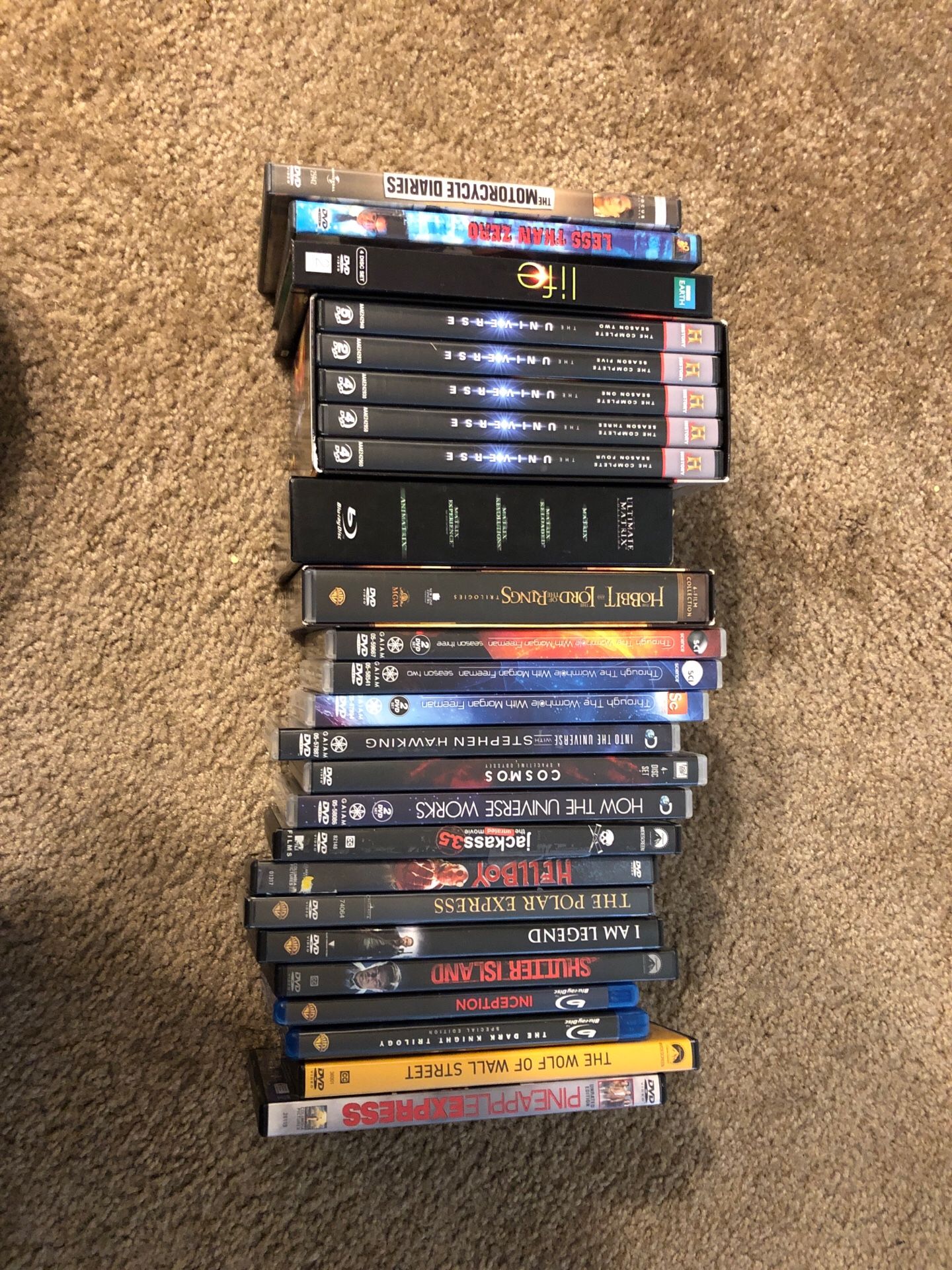 Various movies and blue rays