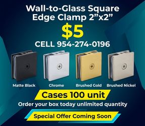 Fixed glass panel 2"×2"