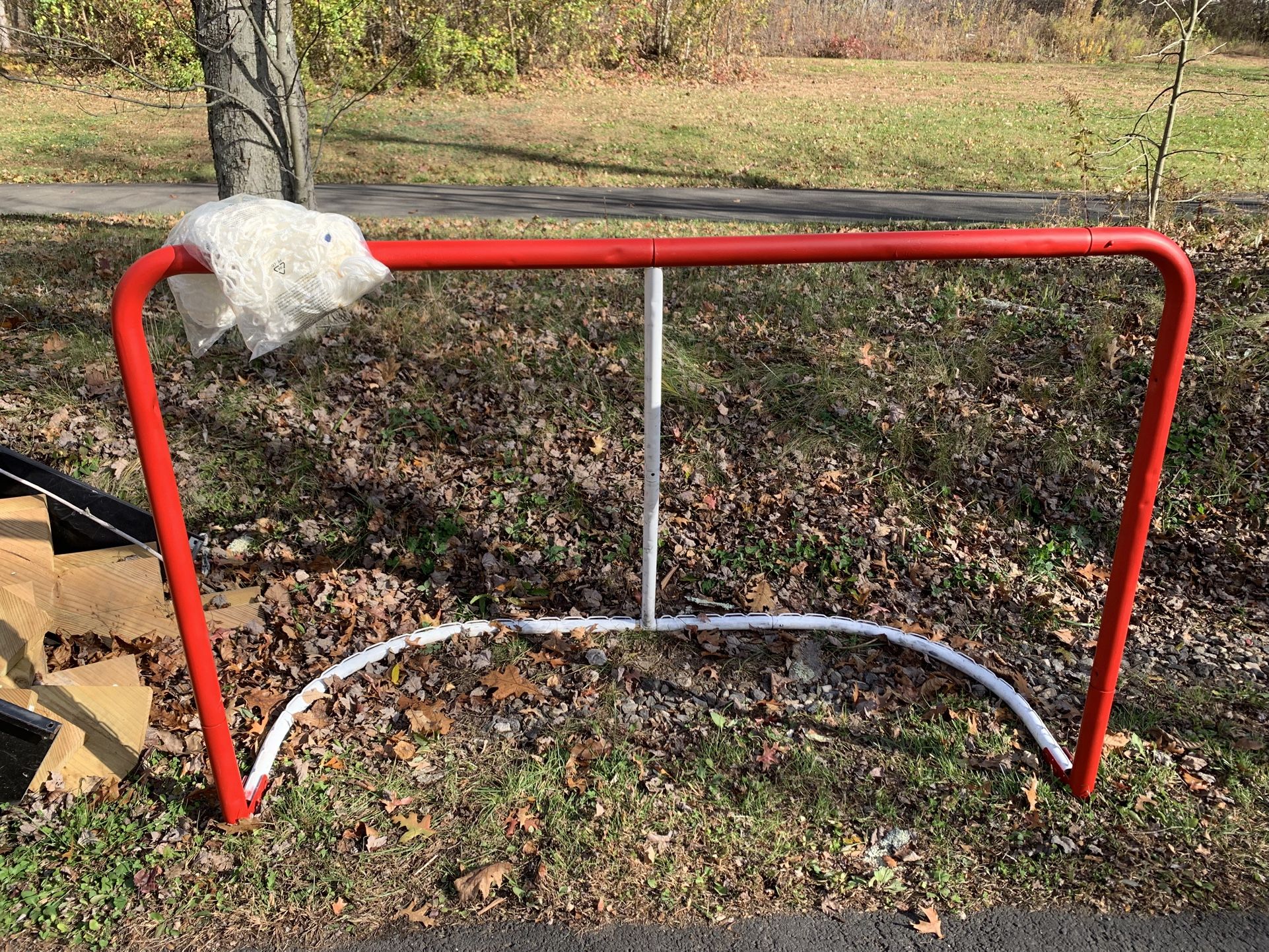 Regulation-size Hockey Goal w/backstop