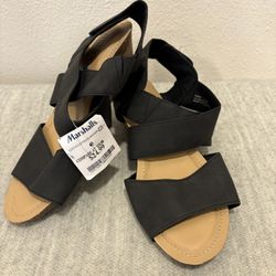 Brand New Black Strappy elastic Women’s Wedge Sandals Shoes - 7.5 - Simi valley 