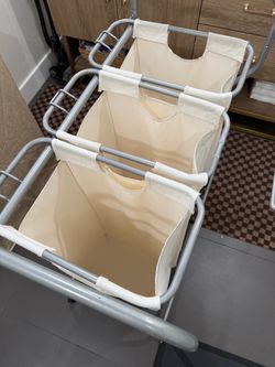 Laundry hamper 3 separate bags