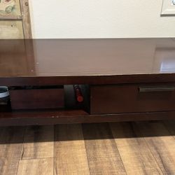 Rectangular Dark Wood Coffee Table