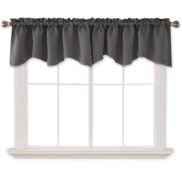 5 Grey Valance curtains with Rod & Hardware