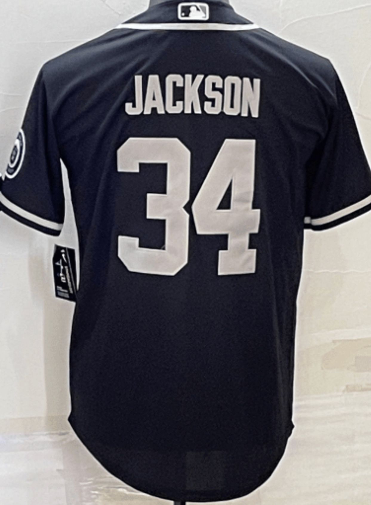 Raiders Baseball Jersey Bo Jackson 34 98 Black Silver S M L XL XXL XXXL