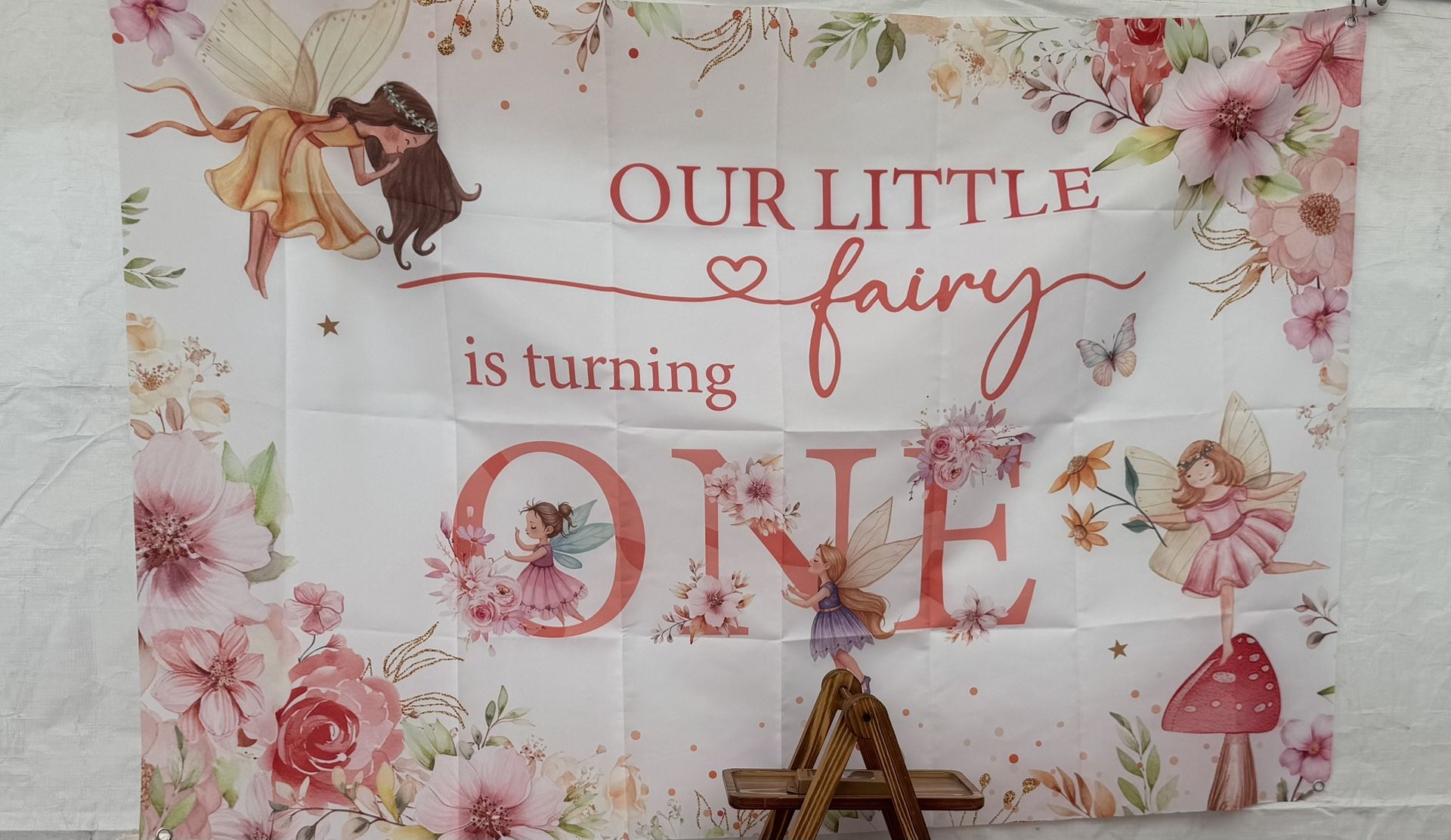Fairy First Birthday Banner