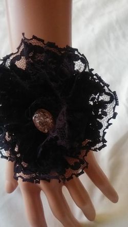 Black lace wristband