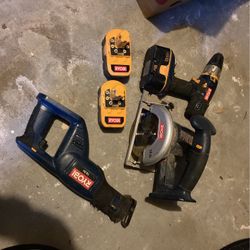 Ryobi 18v Power Tools- Needs New Batteries And Charger
