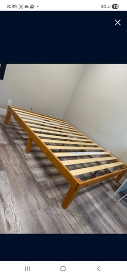 Heavy duty queen size wooden bed frame
