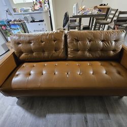 Leather Faux Couch 