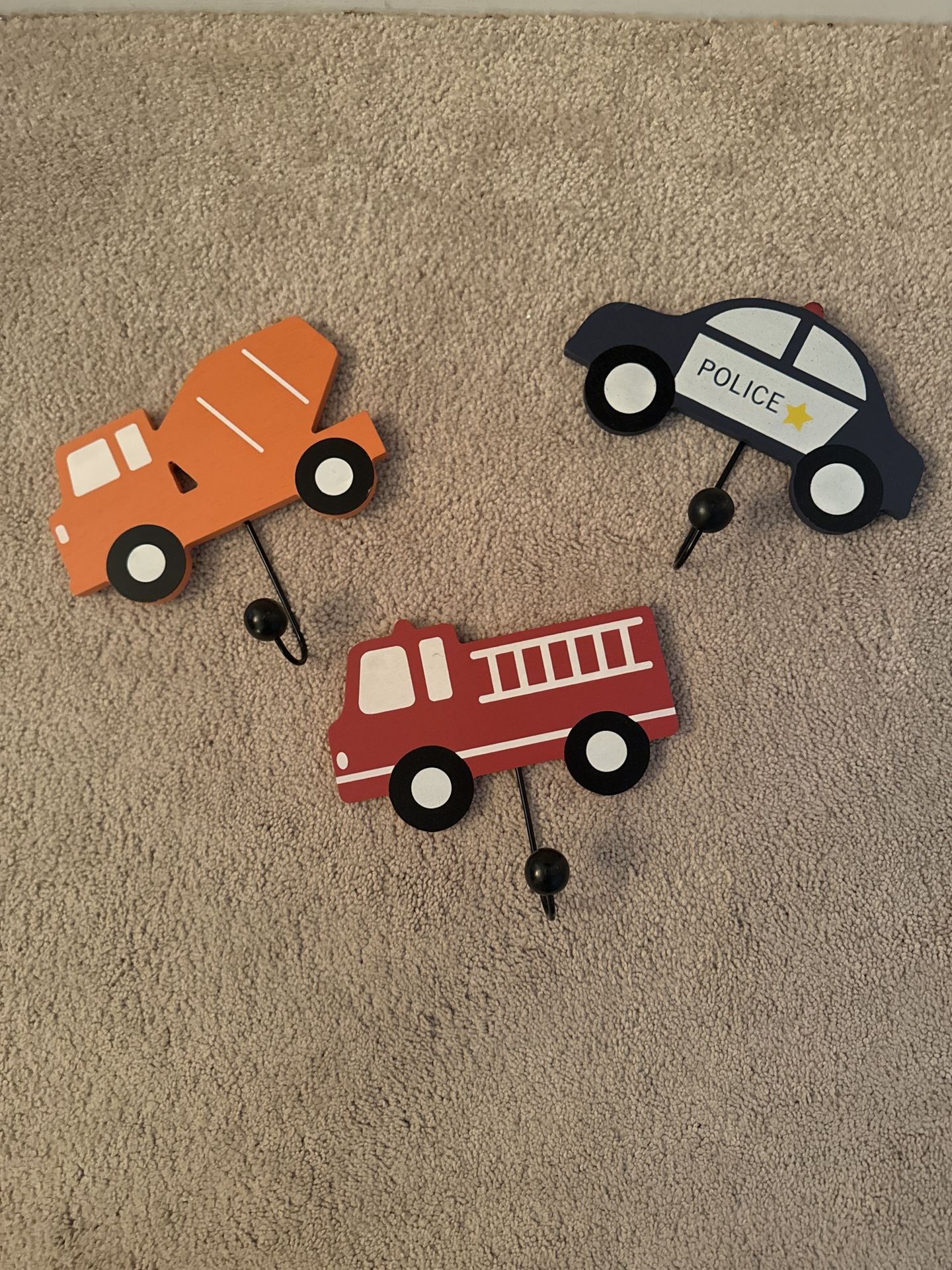Set Of 3 Vehicle Wall Hooks