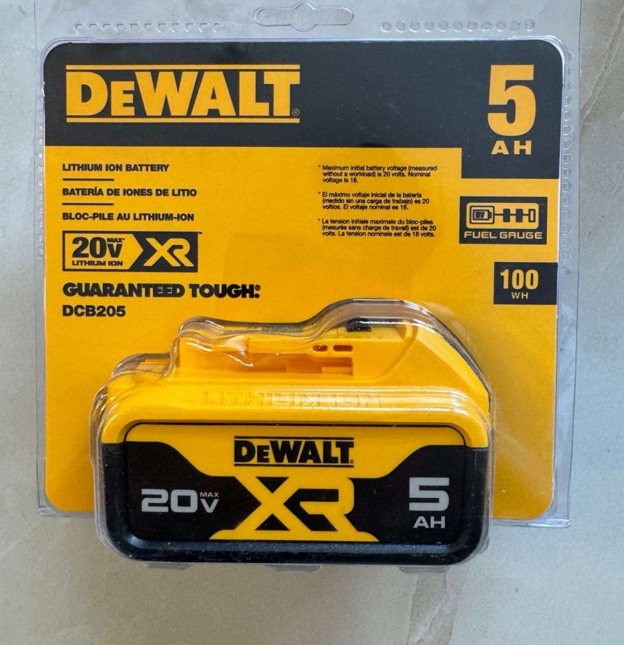 Dewalt New 5ah Battery XR