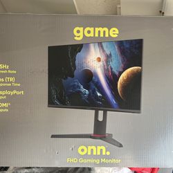 onn. 24" FHD (1920 x 1080p) 165hz 1ms Adaptive Sync Gaming Monitor with Cables, Black