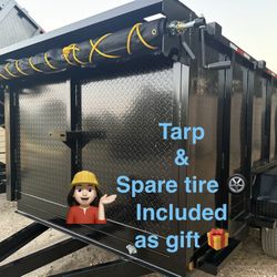 🔥New 8x4x12 Scissor Lift Hydraulic Dump Trailer With Accessories Included 🔥
