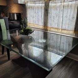 Dining. glass Table for 6 Chairs