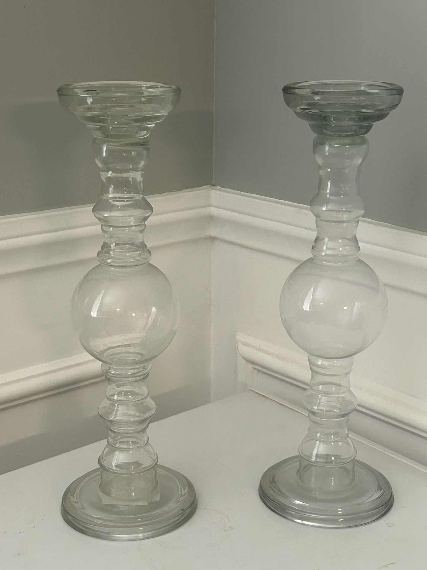 Large Glass Candle Holder Decor