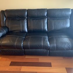 Black Dual Recliner Couch