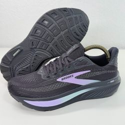 Brooks Ghost 17 Athletic Shoe Women's 8.5B Black/Clearwater/Purple Gym Sneaker