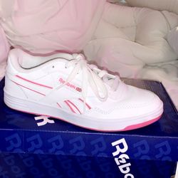 Pink And White Reebok Sneakers 