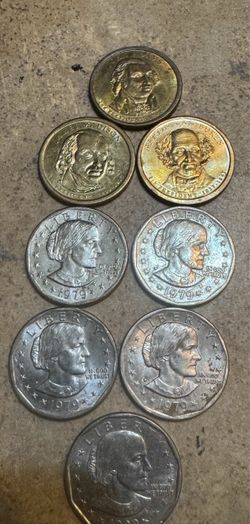 Susan B. Anthony 1979 & 1999, John Adam’s, Martin Van Buren & James Madison Bulk Dollar Coins