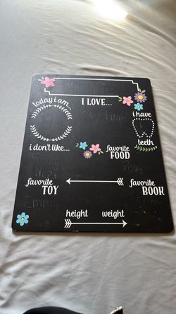 Baby Milestone Chalkboard Sign