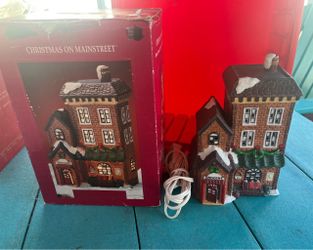 Christmas on Mainstreet Lighted Grocery Village Building