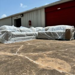 Brand New Corduroy Light Grey Sectional Couch