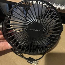 TriPole Small USB Powered Fan 5.1 Inch