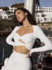 White Cutout Crop Top Xs S Size 