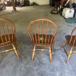Solid Oak Chairs 