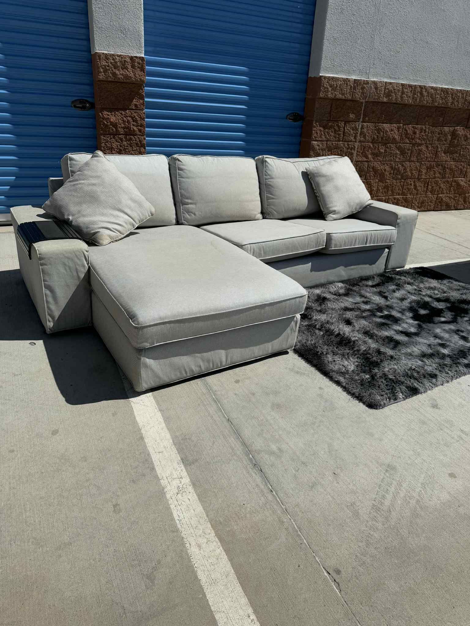 Couch Sectional Light Grey