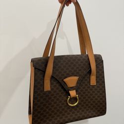 100% Authentic Vintage Celine Macadam Shoulder Bag