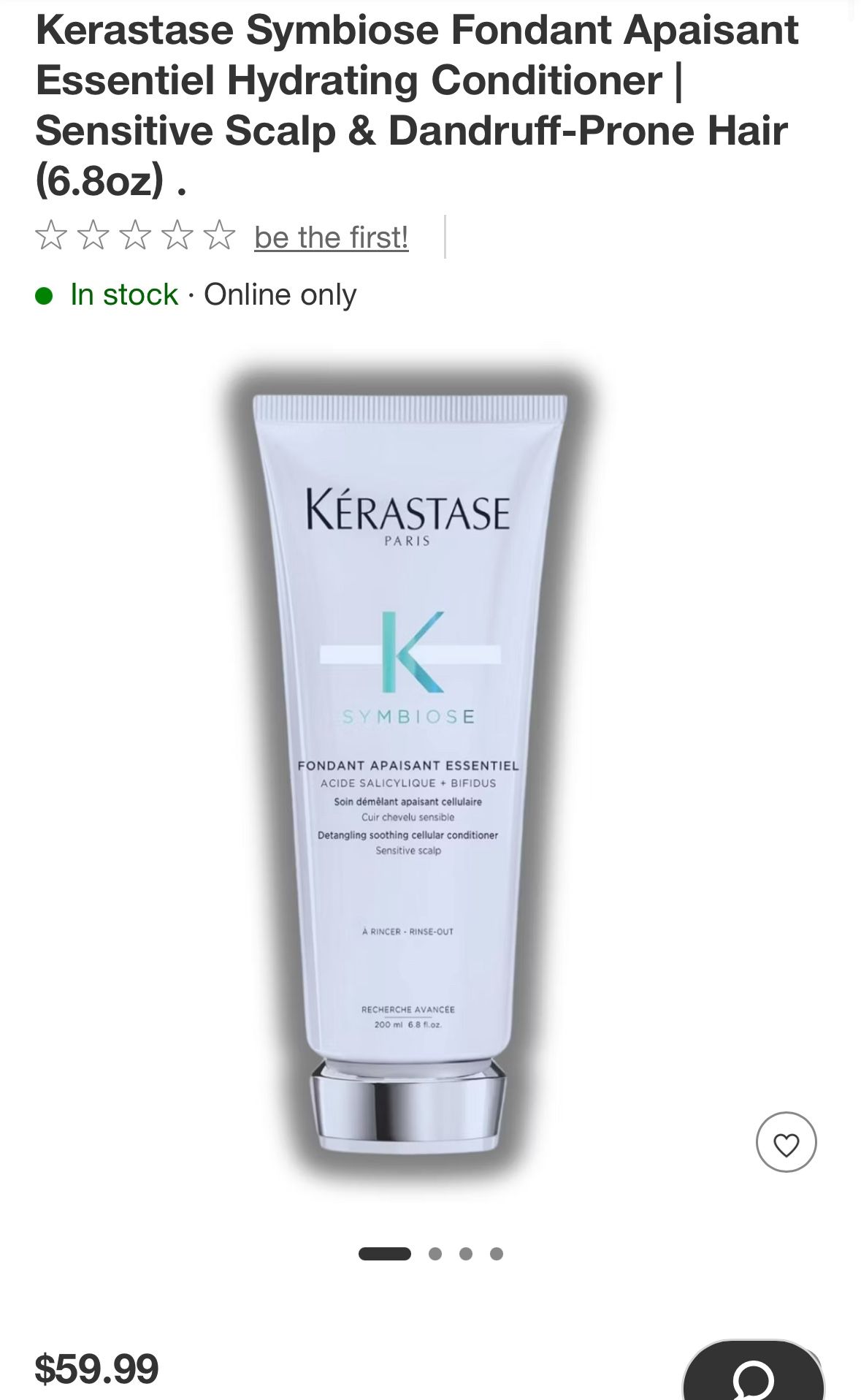 Kerastase Symbiose Fondant Apaisant Essentiel Hydrating Conditioner | Sensitive Scalp & Dandruff-Prone Hair (6.8oz) .