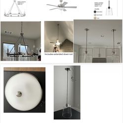 Brand New Light Fixtures & Fans