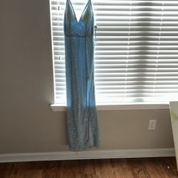 Beautiful Baby Blue Sequin Gown 