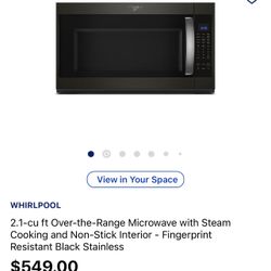Microwave Black Stainless  30" Build In