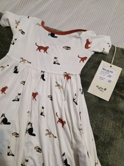 Kyte Baby Cat Print Bamboo Dress – Size 18-24 Months – NWT