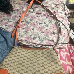 Title: Michael Kors Crossbody - Rare Orange Trim - MK Signature