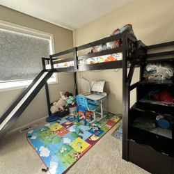 Kids Slide Bed Twin Size With Lots Of Storage