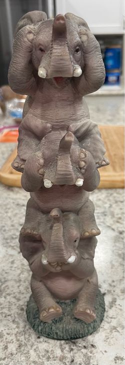 Stacked Elephant Figurine