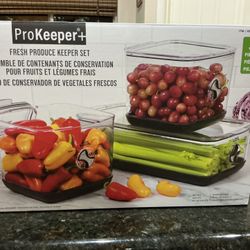 ProKeeper+ Fresh Produce Keeper Storage Set of 3 Stackable Like New