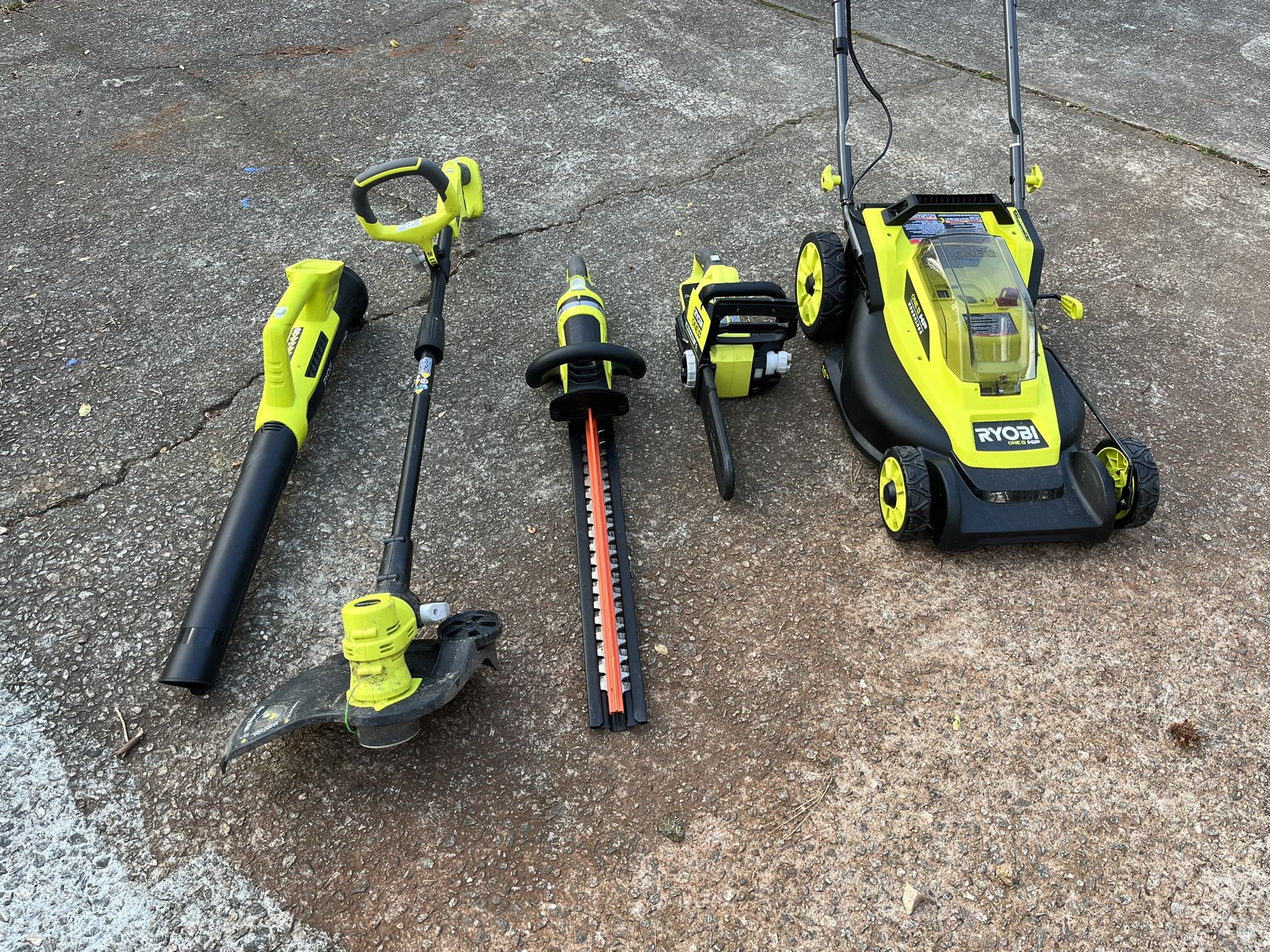 Ryobi lawn mower weed eater cheap combo