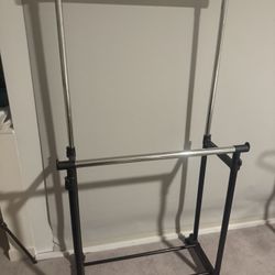 adjustable double rod garment rack